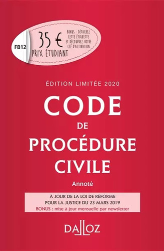 Code procédure civile - procédure, 2020