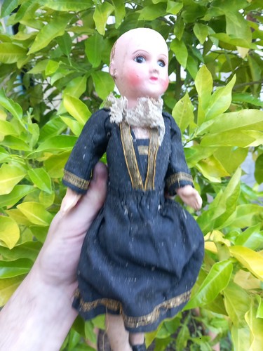 Poupée tête papier maché - poupée,