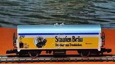 Z (2) MÄRKLIN MINI-CLUB 8647 - WAGON COUVERT RÉFRIGÉRÉ TRANSPORT BIÈRE "STAUFEN"