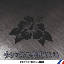 fleur hibiscus pare brise voiture Autocollant fun drole décoration stickers