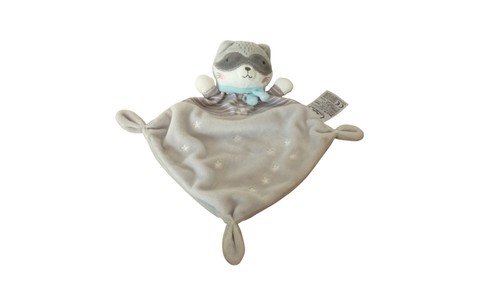 Doudou raton laveur plat - , gris