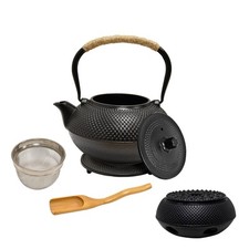 Théière 1,5L en fonte avec réchaud passoire japonaise en acier inoxydable