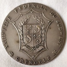 036/Grenoble 23è Fête Fédérale de Gymnastique du Sud-Est-1914-Bronze argenté