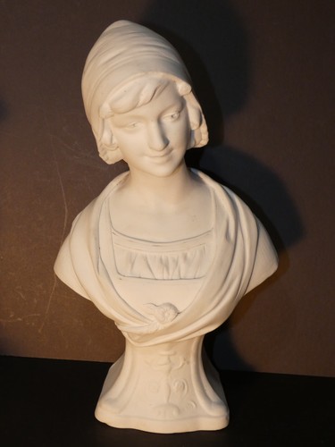 Sculpture buste biscuit styl - sculpture,