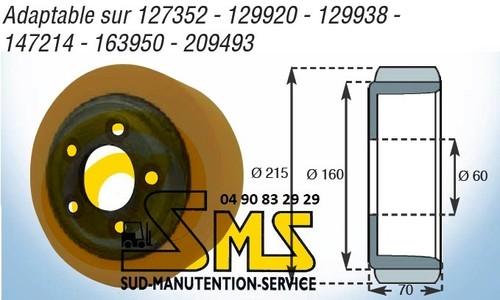 Roue motrice 215 - bt, 70