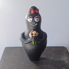 FIGURINE  LES BARBAPAPA PLASTOY 2006 -  BARBAMAMA AVEC FLEURS +/- 6CM