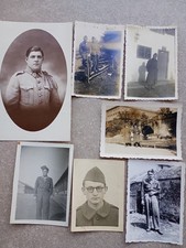 carte postale photo portrait lot de 7, soldat stalag 161, 1941 régiment uniforme
