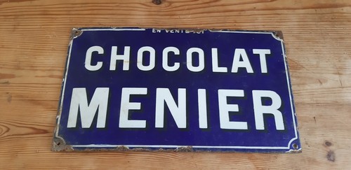 Plaque émaillée chocolat - plaque,