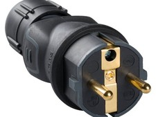 Connecteur Schuko en caoutchouc plein Legrand avec raccord de câble VDE