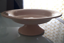 Coupe à fruits compotier Longwy vintage 50ties rose avec petit décor floral