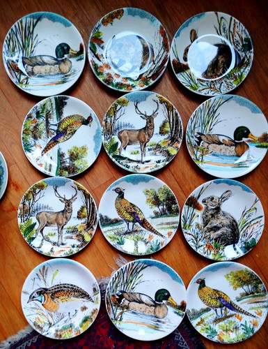 Assiettes faience gien - 12,