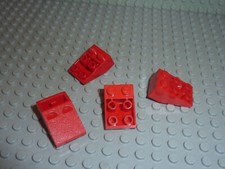 4 x LEGO red Slope Brick 33 3