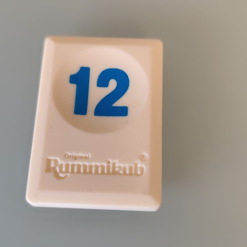 Tuile chiffre bleu jeu - 12,