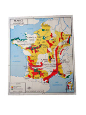 AFFICHE PEDAGOGIQUE ROSSIGNOL FRANCE PECHE ET ELEVAGE - L'AGRICULTURE