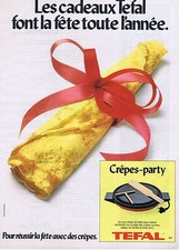 PUBLICITE ADVERTISING 114 1979 TEFAL Crêpe-party