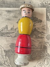 Ancien Tricotin en bois vintage Tricot Couture mercerie collection Jaune