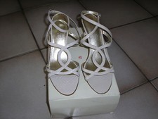 Sandalettes femme à talon beige, André, portées 1 fois T39