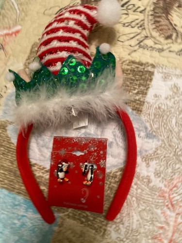 Light christmas hat and - up,