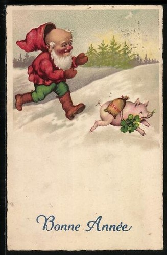 Carte postale artiste nain - carte,