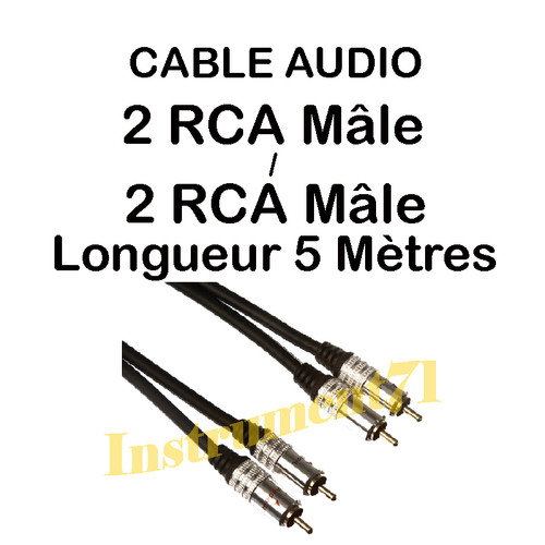 Câble rca mâle vers - câble,