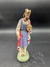 Ancien grand santon Roi Mage crèche Jésus Noël Hauteur 17 cm