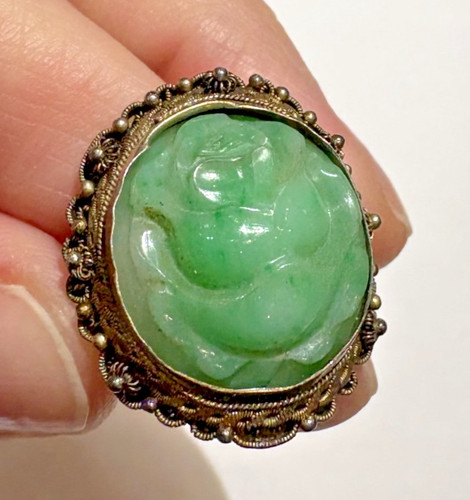 Chinois export vert sculpté - chinois,