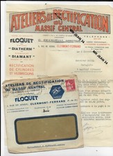 23 Creuse 63 CLERMONT courrier commercial  mécanique automobile FLOQUETDIATHERM 