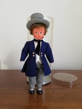 Poupée folklorique régionale Alt Wiener Bub étiquette boite doll vintage