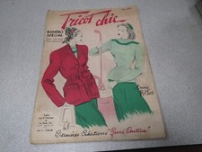 TRICOT CHIC NUMERO SPECIAL LA MODE DE PARIS N° 1 1948 ANNY BLATT CREATIONS GOLF