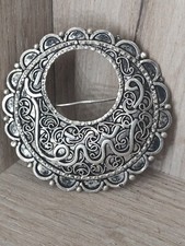 Ancienne Broche Berbère en Argent  Calligraphie Arabe , 19ème , ORIENTAL