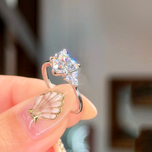 Bague diamant fiançailles - , en