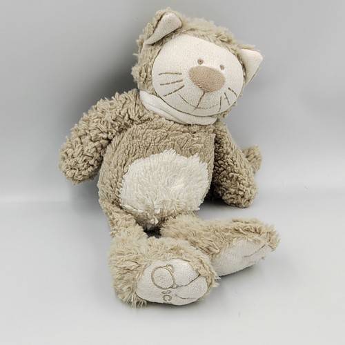 Doudou chat beige blanc oscar - chat,