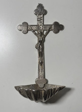 Bénitier en métal argenté