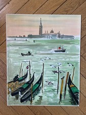 Yves BRAYER - Lithographie originale 1979 Venise