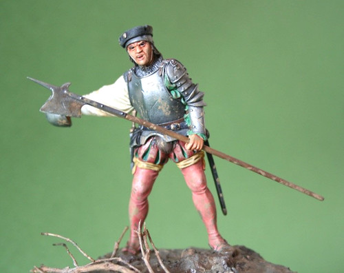 Figurine peinte hallebardier - peinte,