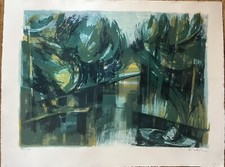 En barque au bord du canal -