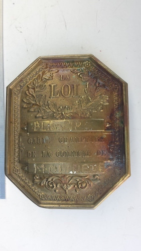 Ancienne plaque garde - ancienne, de