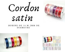 queue de rat,cordon satin  2 mm d’épaisseur Bobine de 10 metres