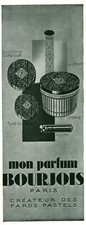 Publicité ancienne mon parfum Bourgeois 1929 issue de magazine