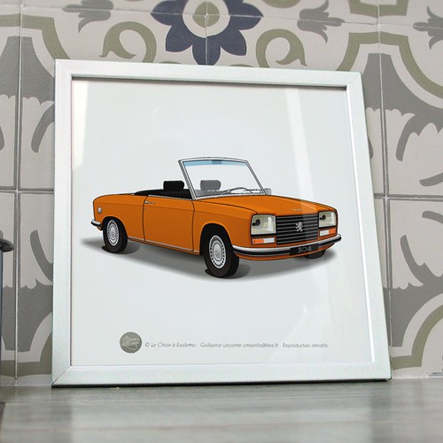 Poster peugeot 304 cabriolet - poster,