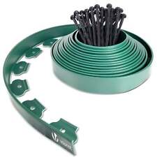 VOUNOT Bordure de jardin plastique flexible 10m avec piquets vert