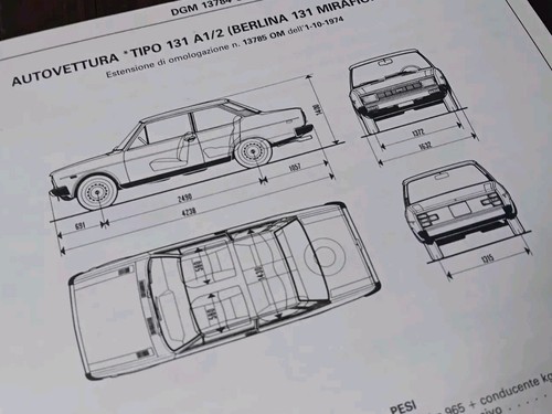 Fiat 131 mirafiori - 131,