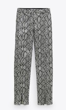 NWT ZARA FAUX LEATHER PRINTED