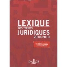 Livre Lexique des termes juridiques 2021 - 2022 29ed