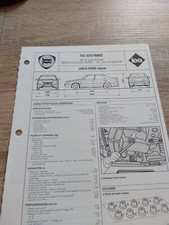 Lancia Dedra Integrale 2.0 Turbo Fiche Technique Regla tech 6 Pgs 1991 Dedra 4X4