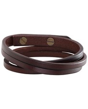 Bracelet en cuir marron avec