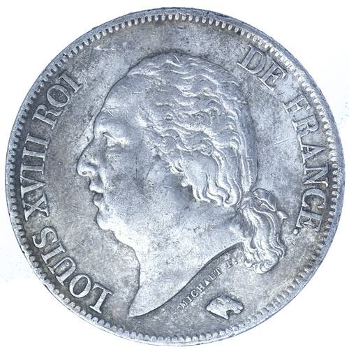 Louis xviii francs 1822 - xviii-5,