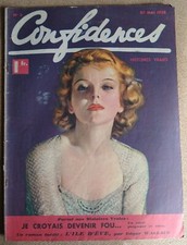 magazine Confidences mai 1938 histoires vraies père indigne harcelé