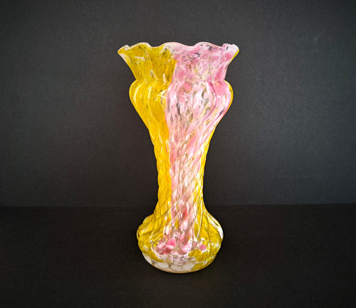 Vase diabolo bigarré - , rose