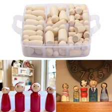 50Pcs Blank Peg Doll Arts
